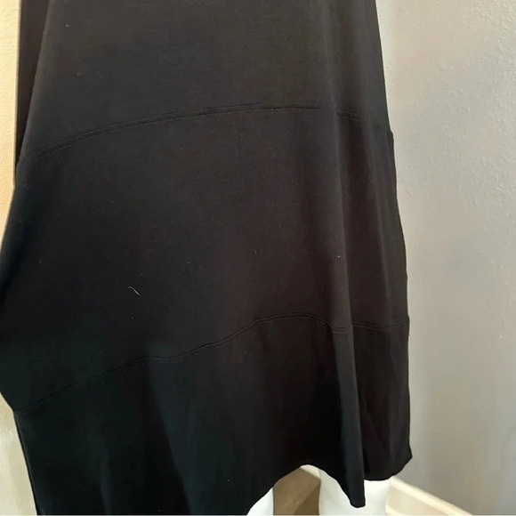 Eileen Fisher Round Neck Midi Viscose Dress Black Shirt Dress Women's Medium - Picture 5 of 12